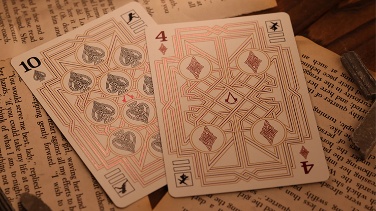 Assassin's Creed Legacy Version 2 Garnet (Hidden Blade) Playing Cards - Room One