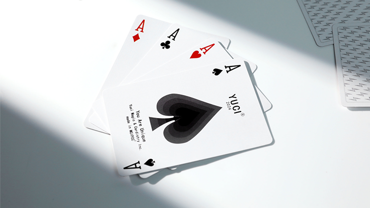 Yuci Tiny Wizard (Black / White) Playing Cards - TCC 