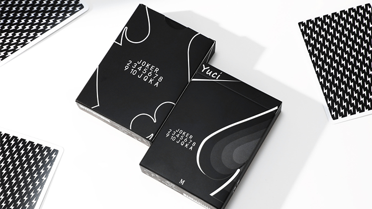 Yuci Tiny Wizard (Black / White) Playing Cards - TCC 