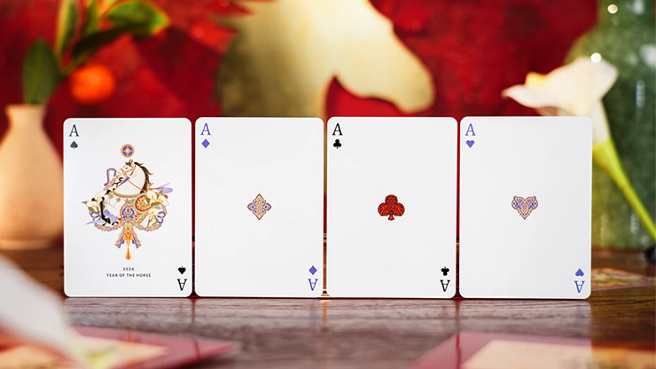 Year of the Horse (Red) Playing Cards - TCC Fashion