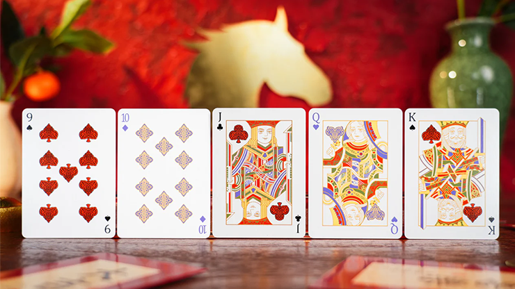 Year of the Horse (Red) Playing Cards - TCC Fashion *7 days delivery*