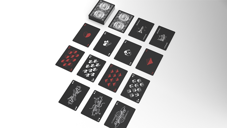 Schrodinger's Cat: Quantum GILDED Dead Black Playing Cards