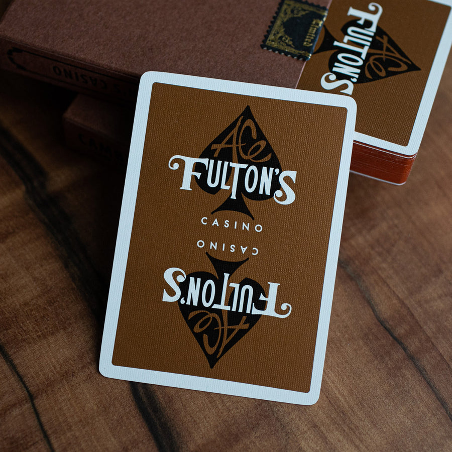 Ace Fulton Casino Vintage Back Playing Cards - Tobacco Brown