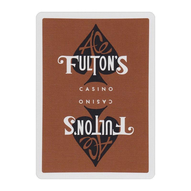 Ace Fulton Casino Vintage Back Playing Cards - Tobacco Brown