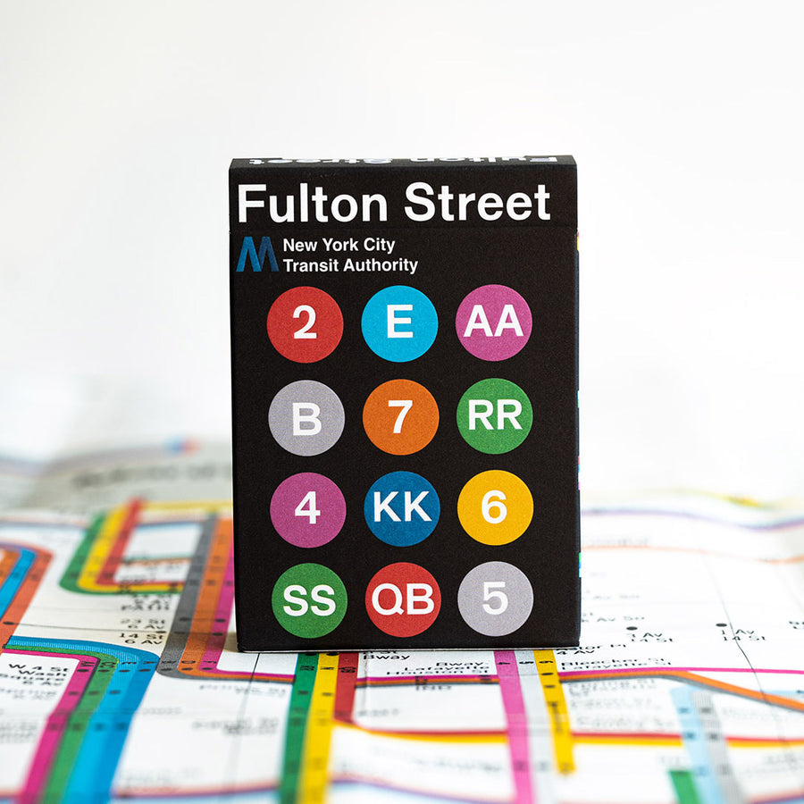 Fulton Street MTA Playing Cards - Black Edition (1972 VIGNELLI MAP)