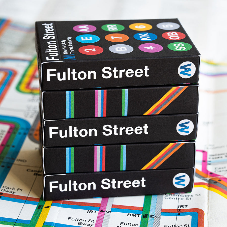 Fulton Street MTA Playing Cards - Black Edition (1972 VIGNELLI MAP)