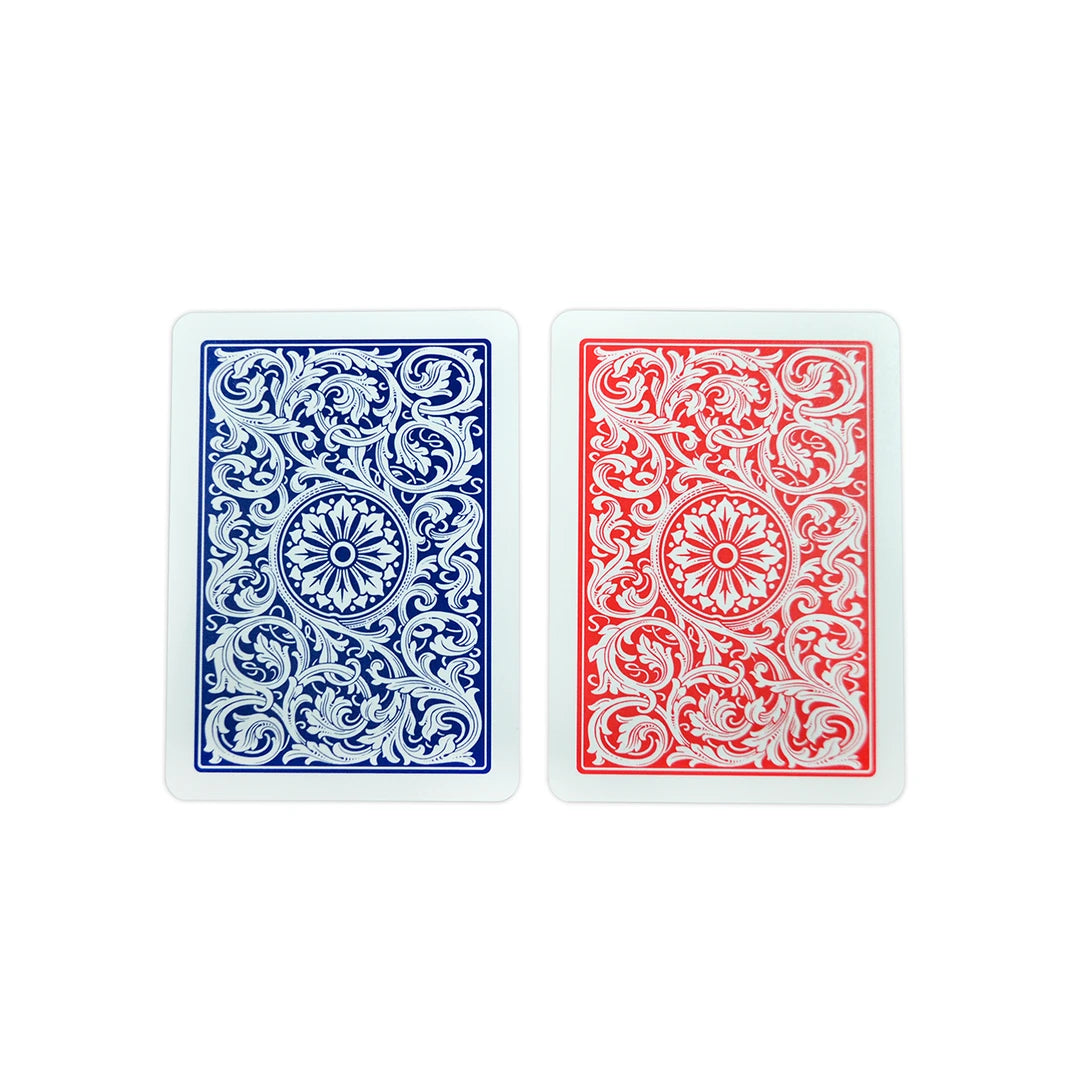 COPAG 1546 Red and Blue, Standard Size, Jumbo Index, 100% Plastic Playing Cards - Double Deck Set