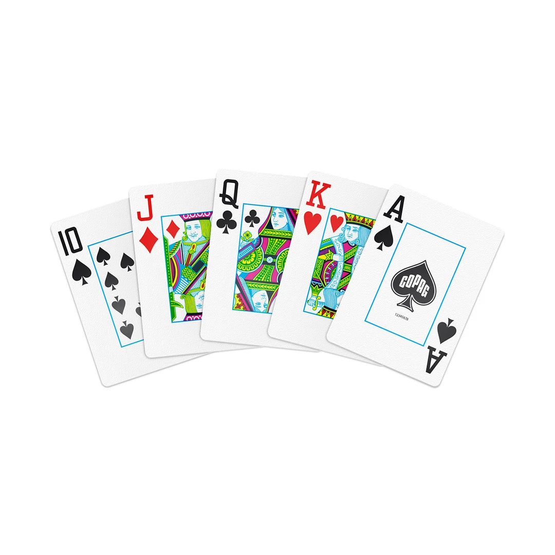 COPAG 1546 Red and Blue, Standard Size, Jumbo Index, 100% Plastic Playing Cards - Double Deck Set