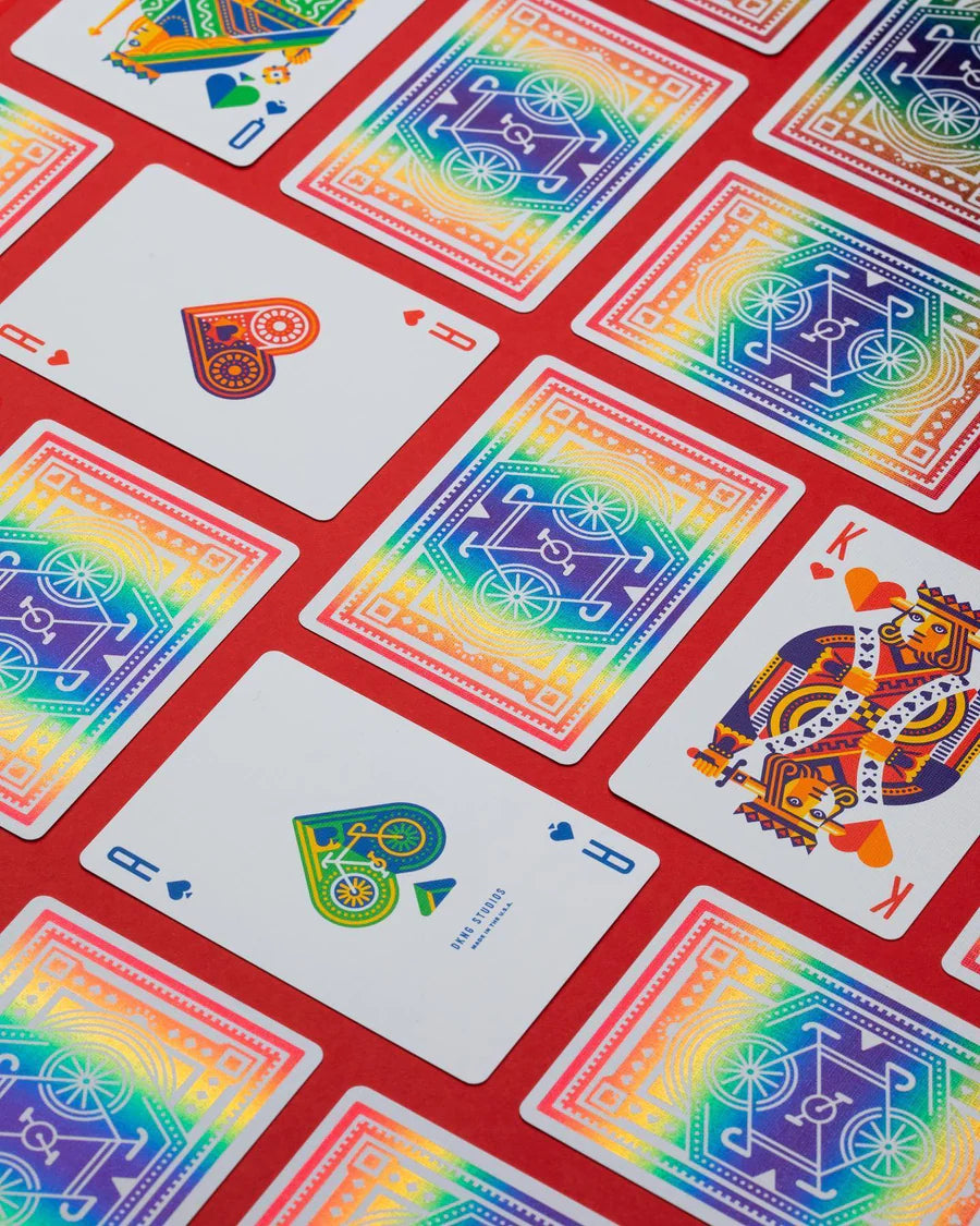 DKNG Rainbow Wheels (Foiled) Playing Cards - Art of Play