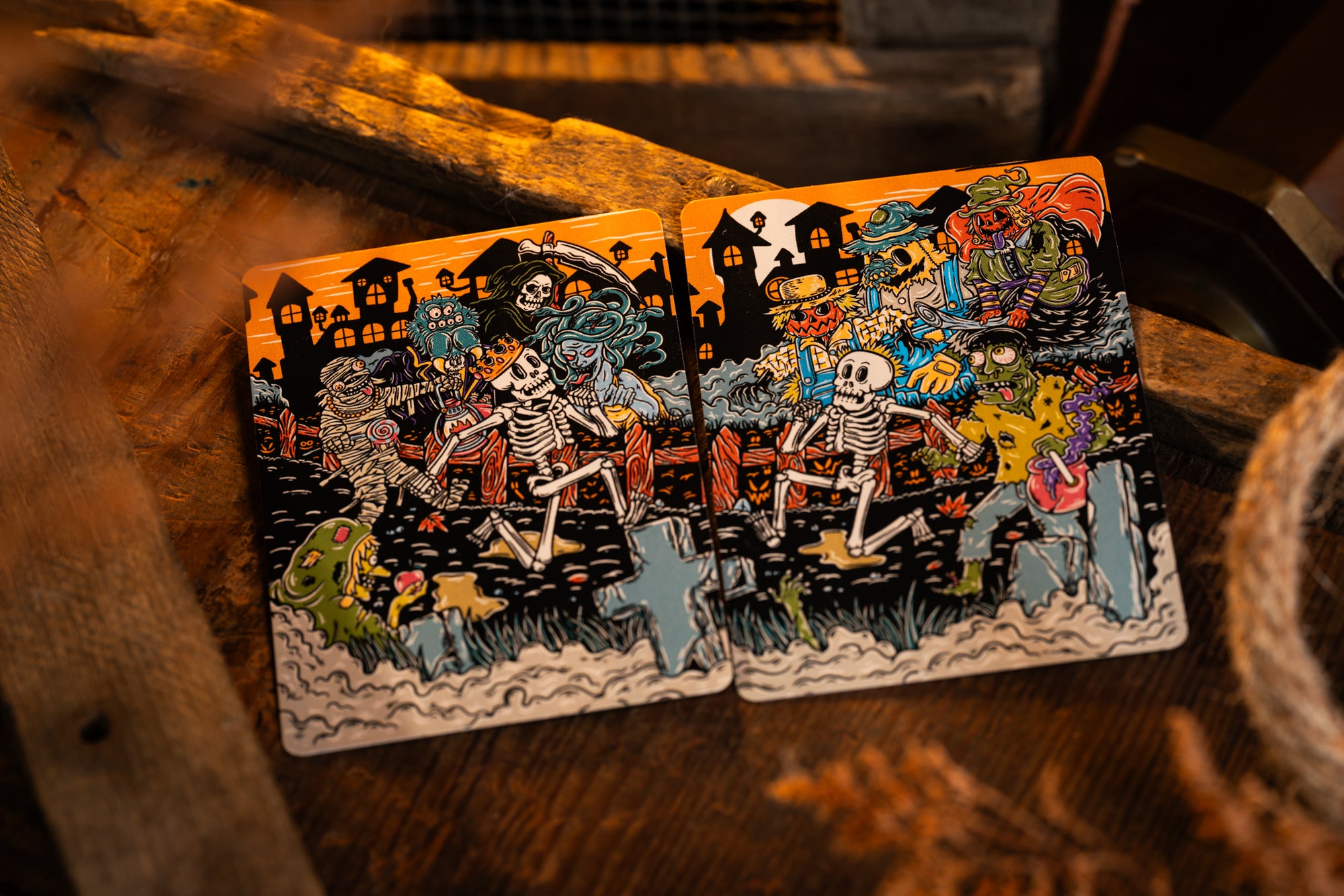 Good Pals Halloween Tales Playing Cards (V2 Orange) - Halloween Cards