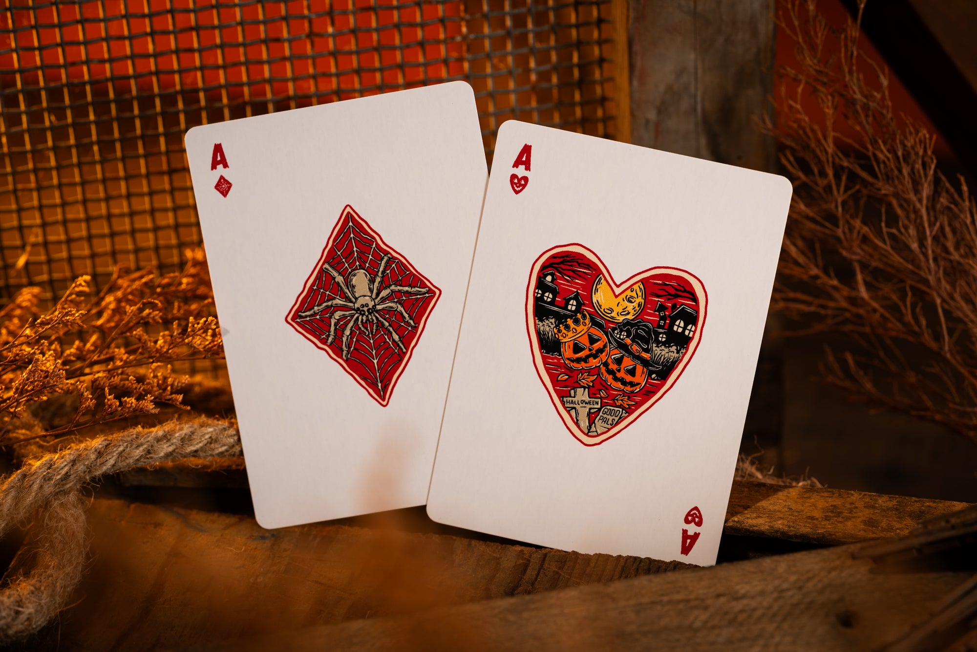 Good Pals Halloween Tales Playing Cards V2 - Blood Red