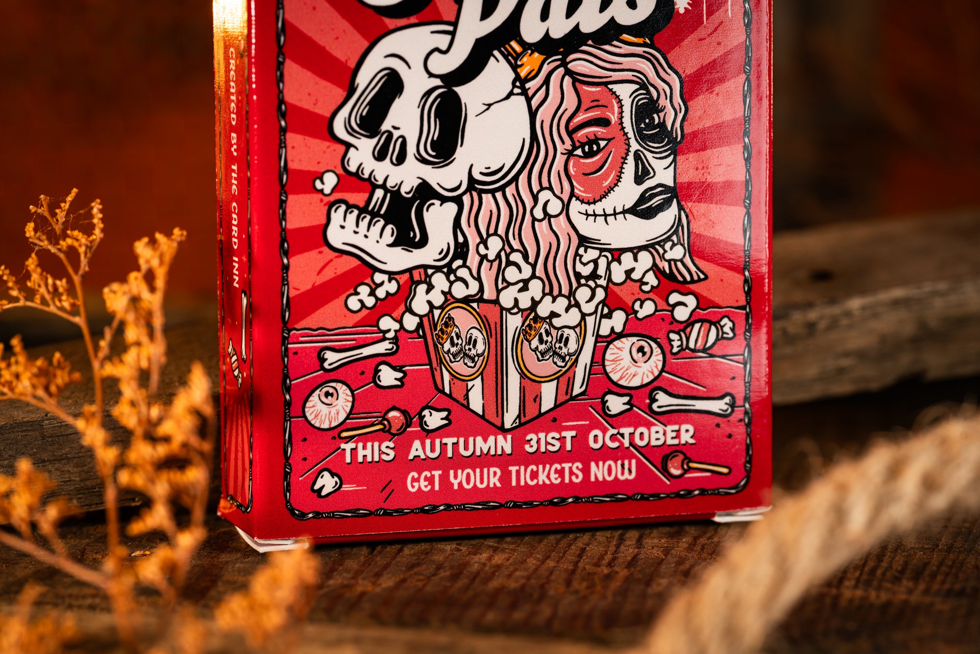 Good Pals Halloween Tales Playing Cards (V2 GILDED Theatre Edition - Red)