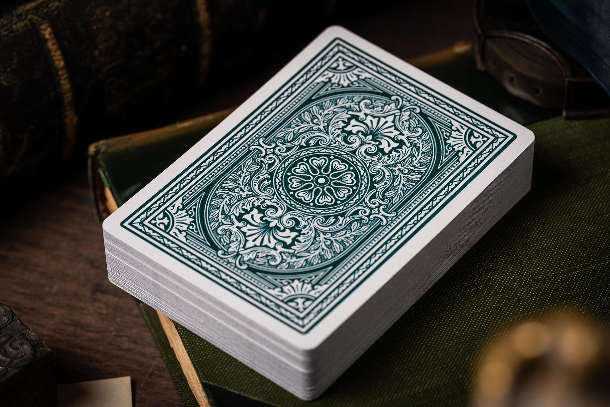 Triton 42 Club Playing Cards - Antique Restoration (Sea Green) - A.Haines
