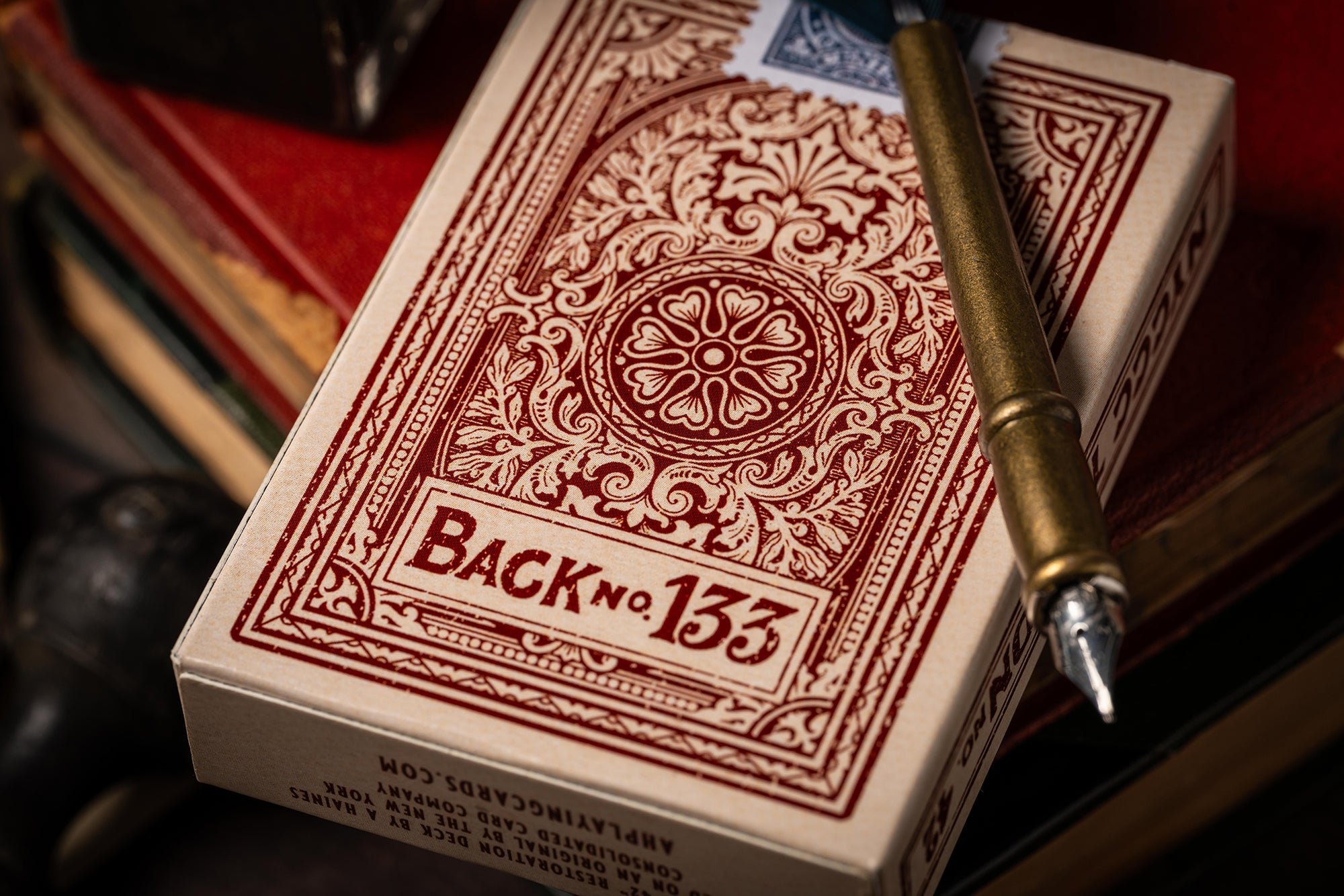 Triton 42 Club Playing Cards - Antique Restoration (Rosewood Red) - A.Haines