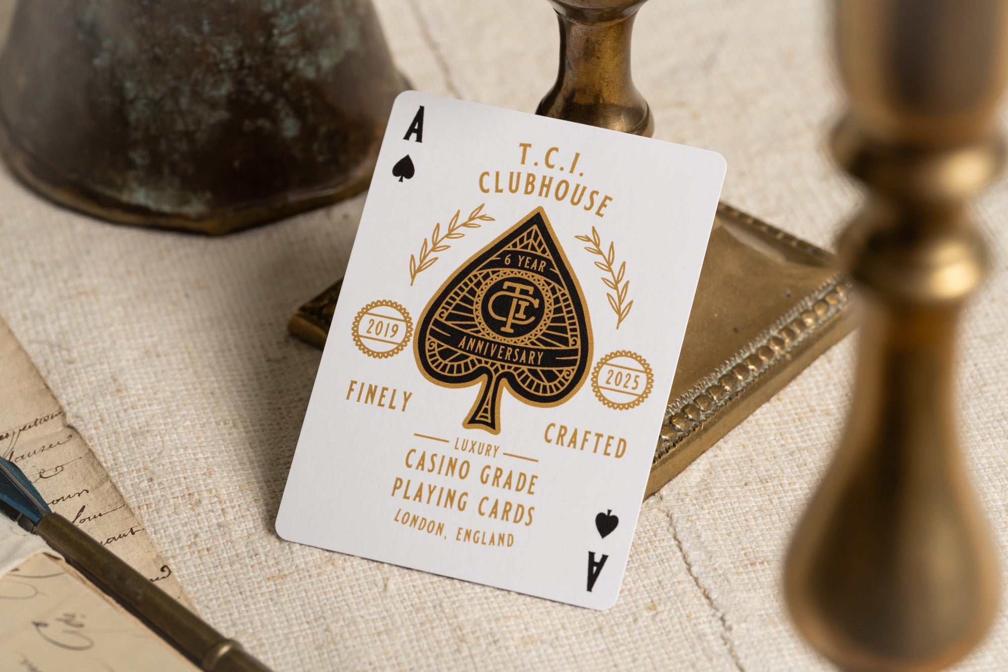 TCI Clubhouse Playing Cards (Black &amp; Gold) - The Card Inn