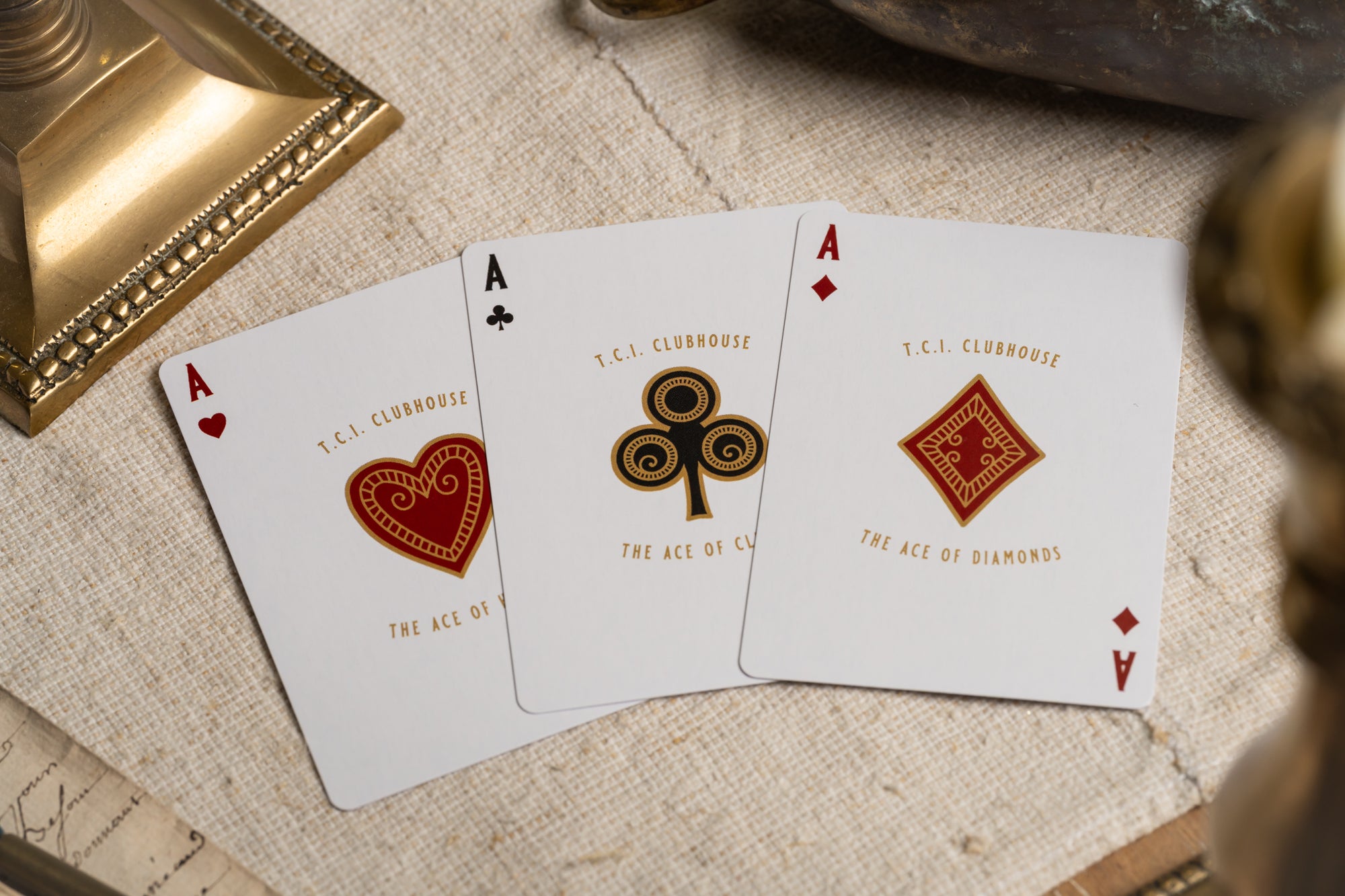 TCI Clubhouse Playing Cards (Black &amp; Gold) - The Card Inn