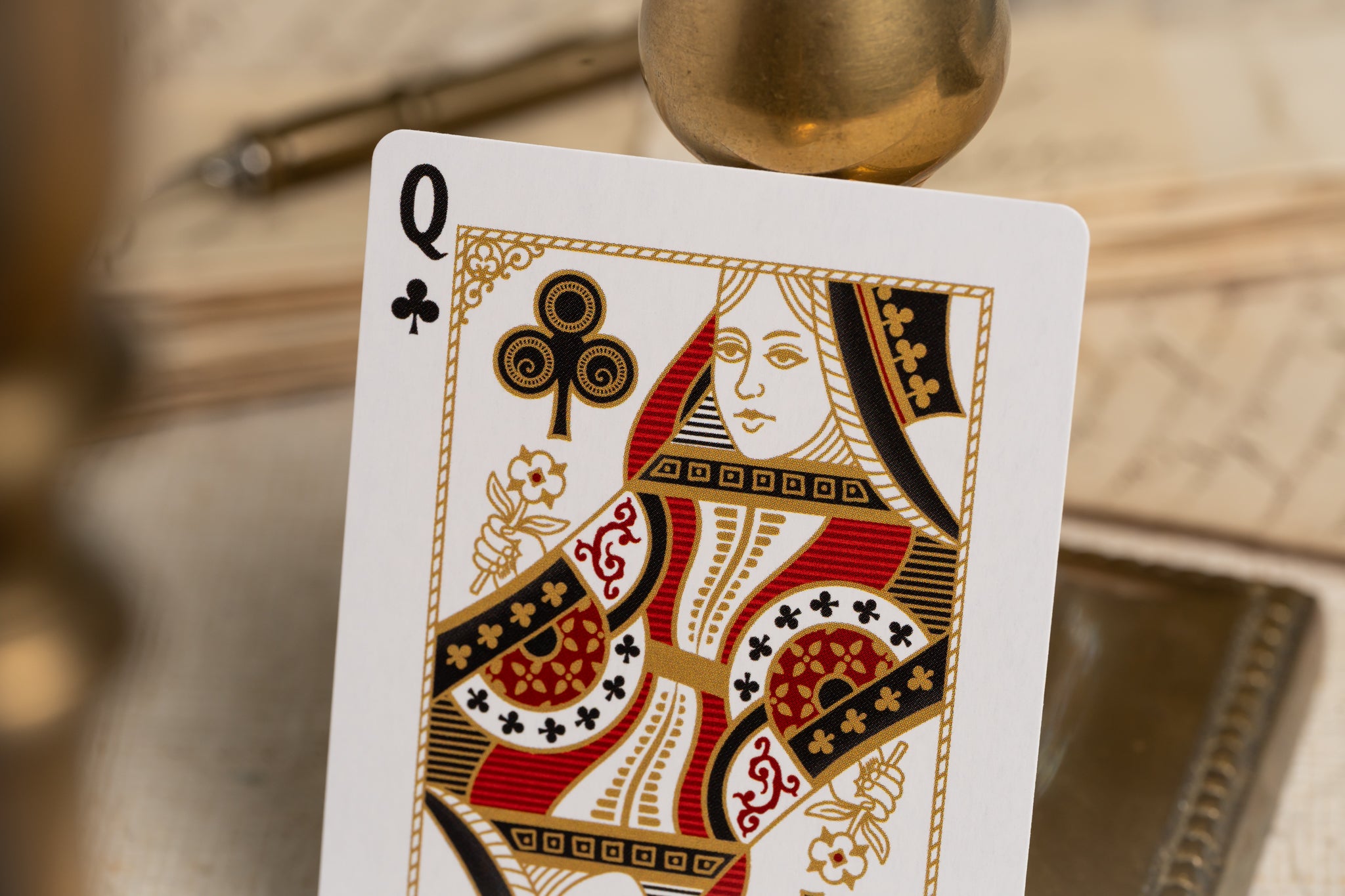 GILDED TCI Clubhouse Playing Cards (White & Gold) - The Card Inn