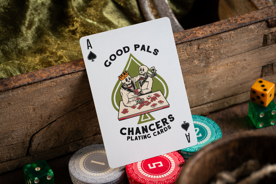 Chancers V3 Green Playing Cards by Good Pals (Fully Marked)