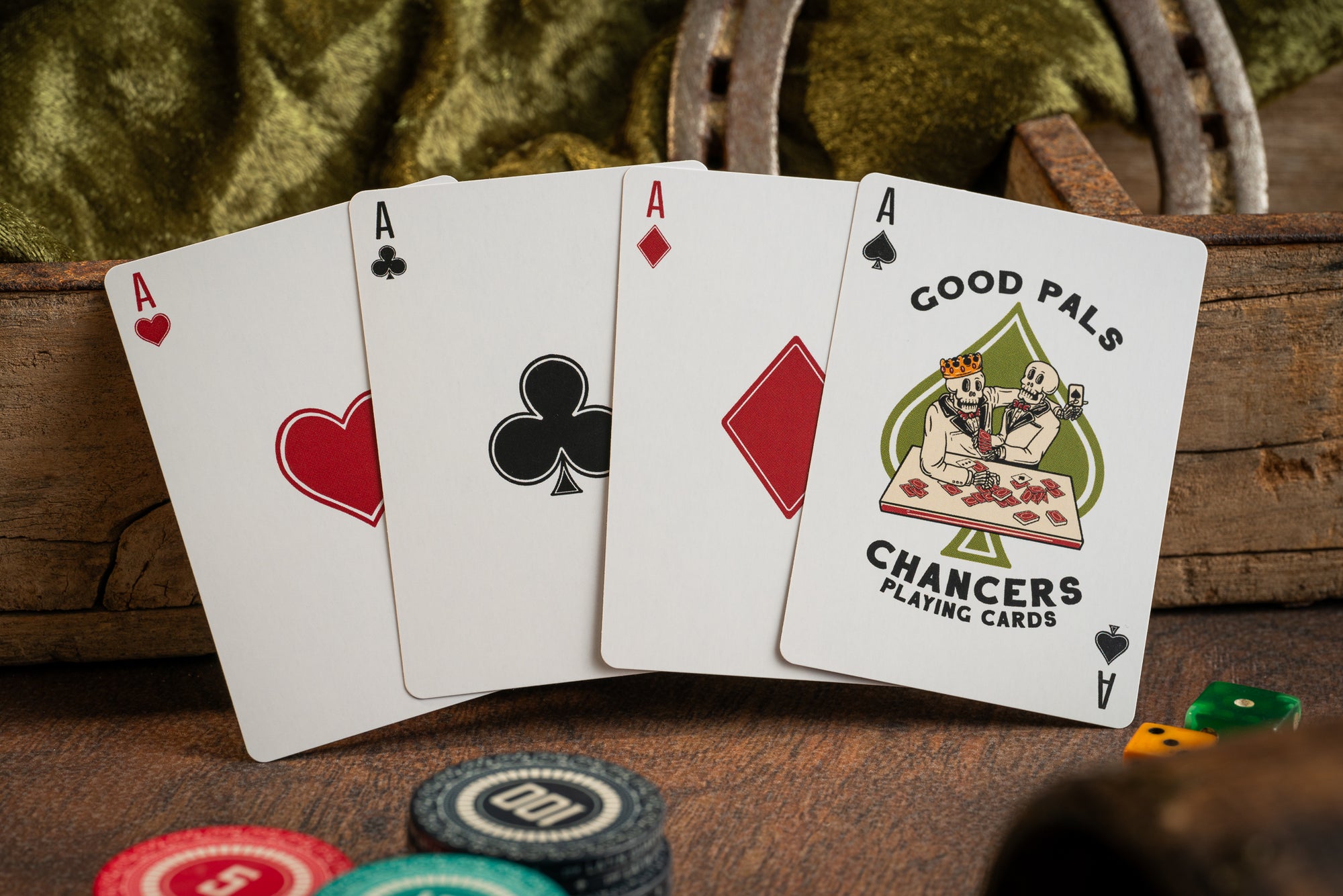 Chancers V3 Green Playing Cards Gilded Edition of 75 by Good Pals