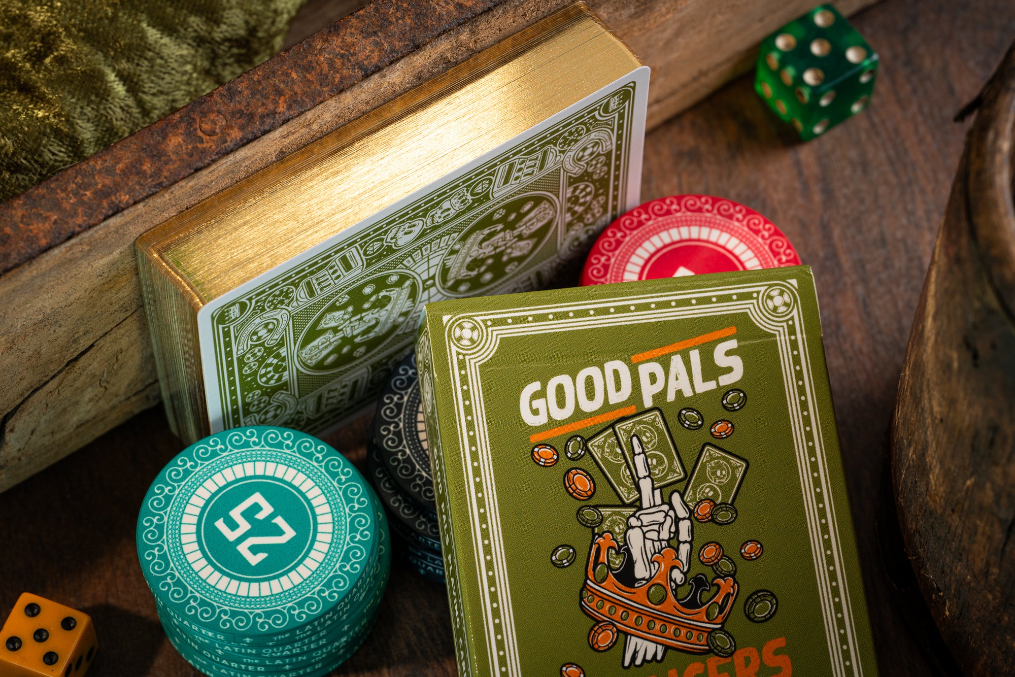 Chancers V3 Green Playing Cards Gilded Edition of 75 by Good Pals