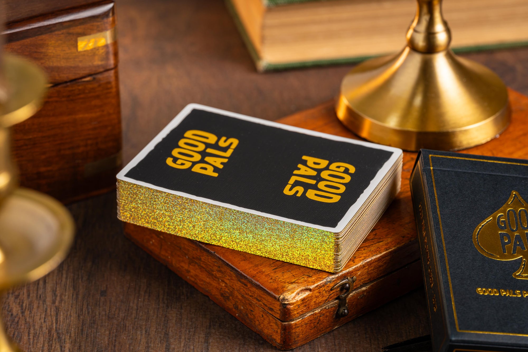 GILDED Good Pals Logo Playing Cards (Black & Gold Private Reserve) - Edition of 50