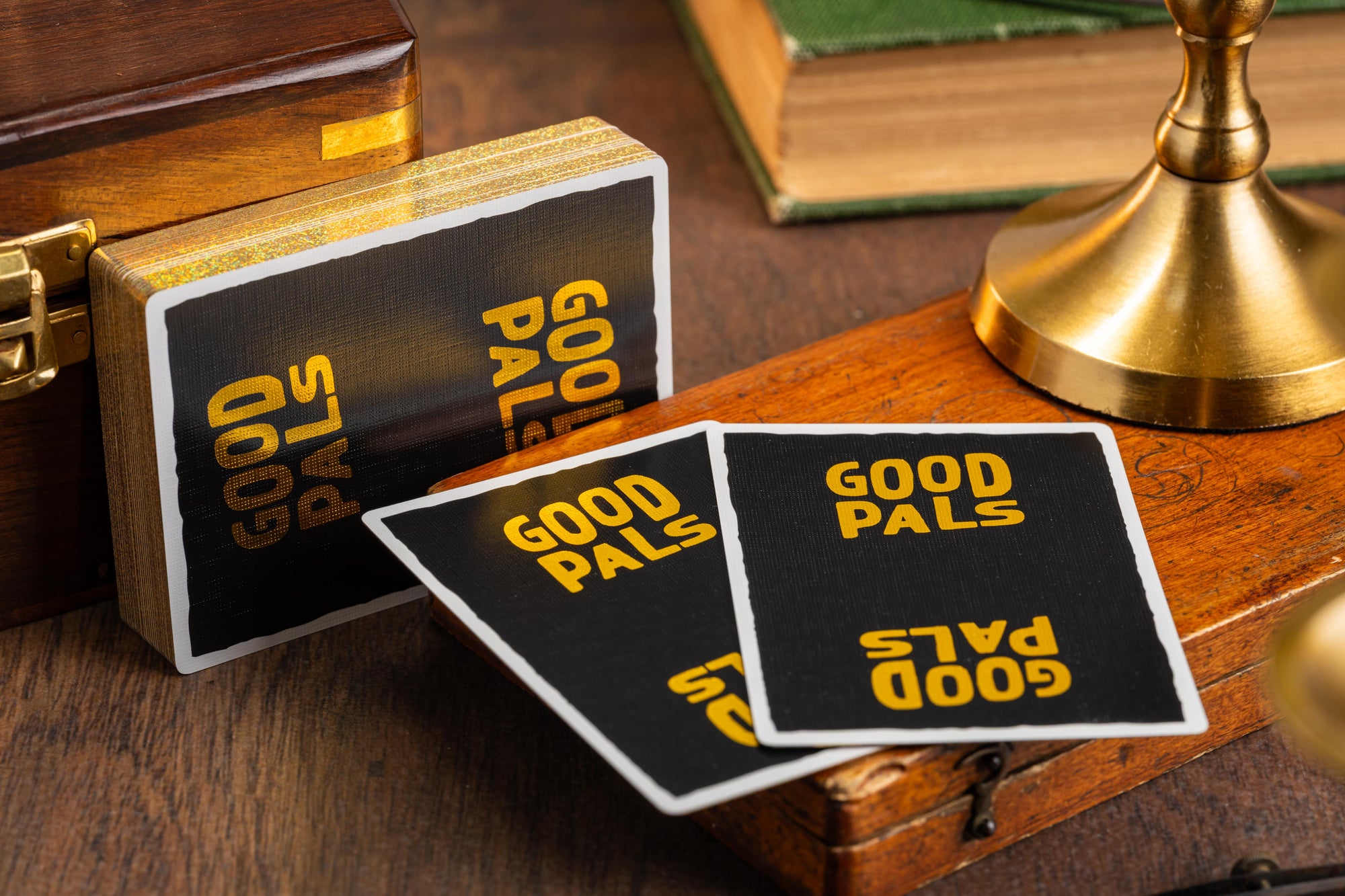 GILDED Good Pals Logo Playing Cards (Black & Gold Private Reserve) - Edition of 50