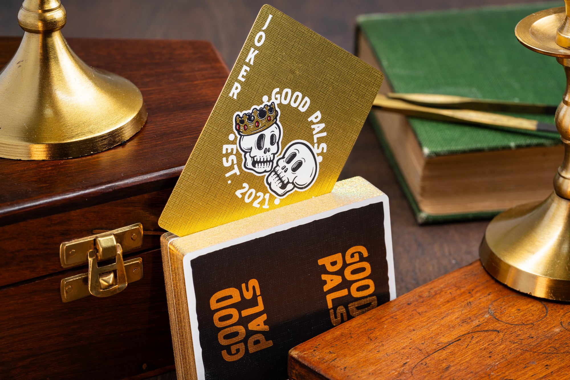 GILDED Good Pals Logo Playing Cards (Black & Gold Private Reserve) - Edition of 50