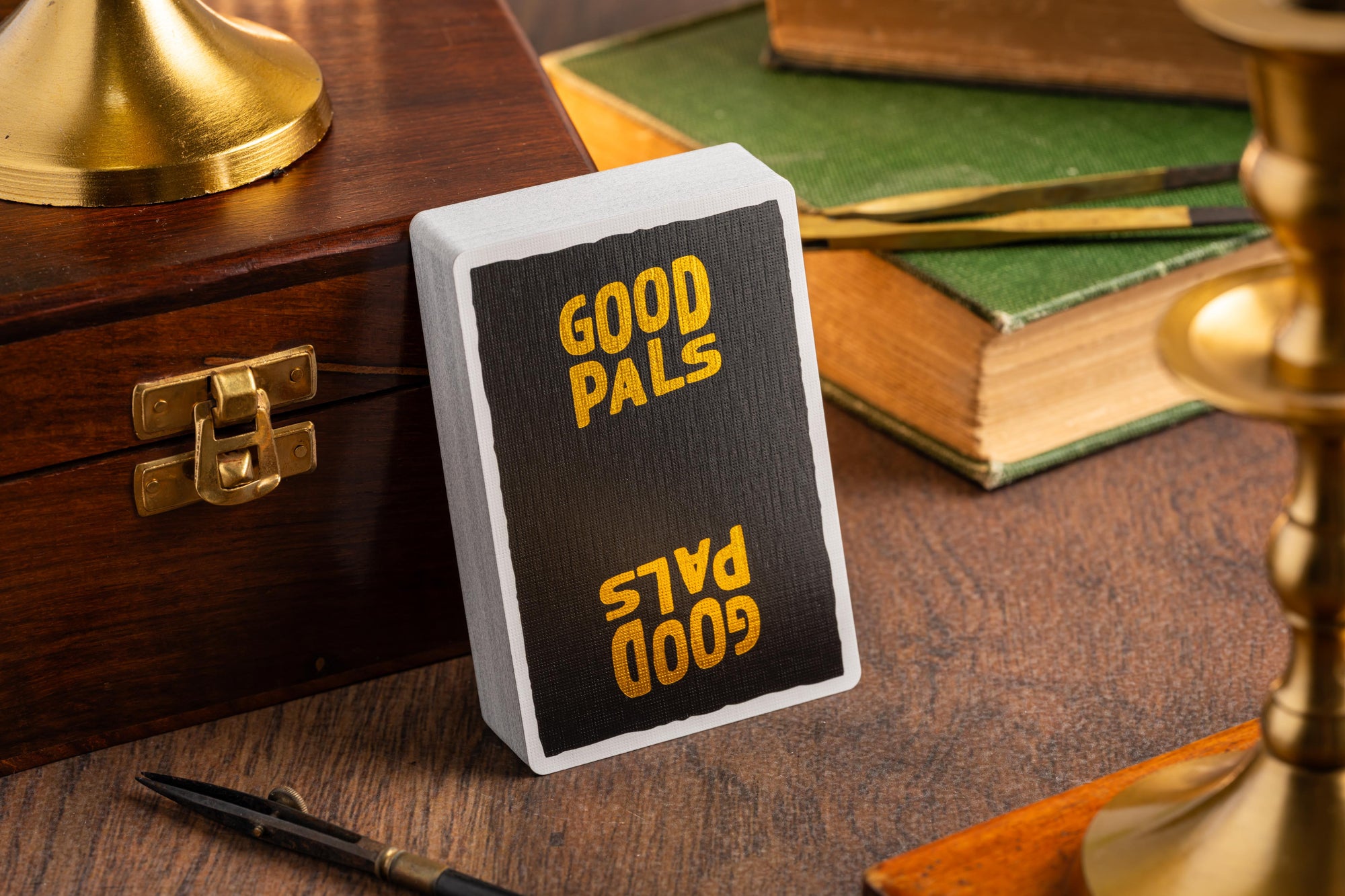 Good Pals Logo Playing Cards - Black &amp; Gold Foiled Private Reserve