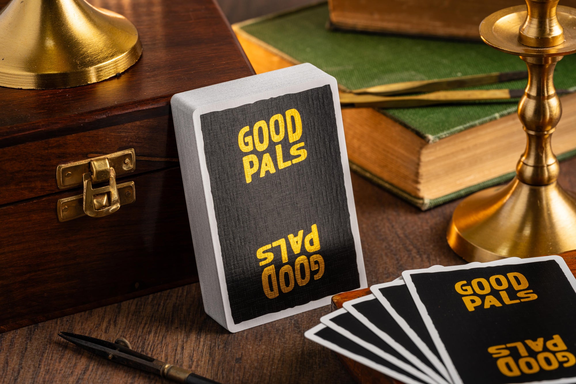 Good Pals Logo Playing Cards - Black &amp; Gold Foiled Private Reserve