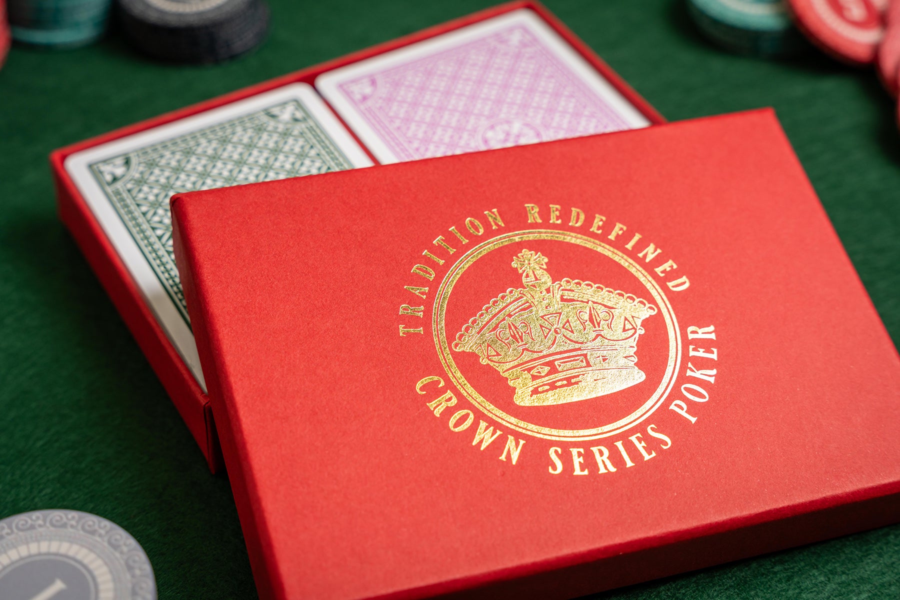Crown Series Poker PVC 2 Deck Set - A.Haines Playing Cards