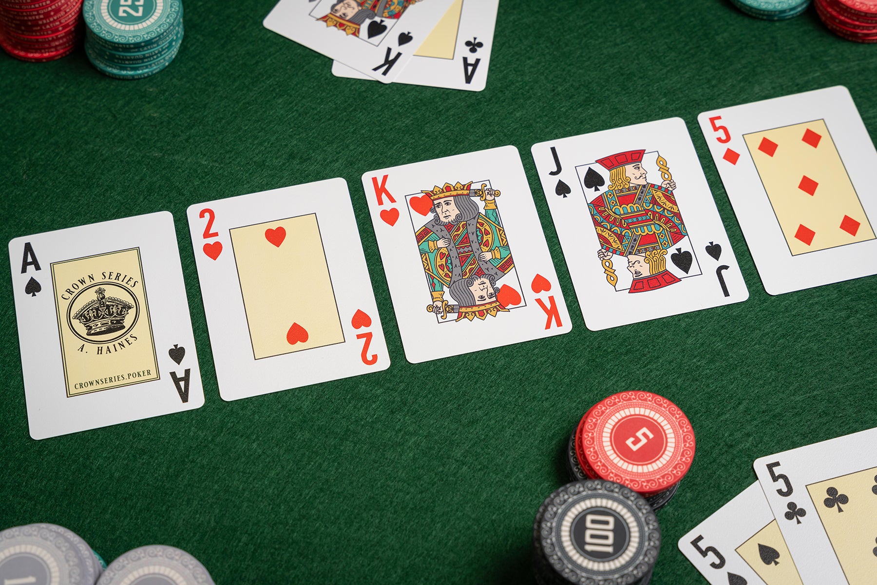 Crown Series Poker PVC 2 Deck Set - A.Haines Playing Cards