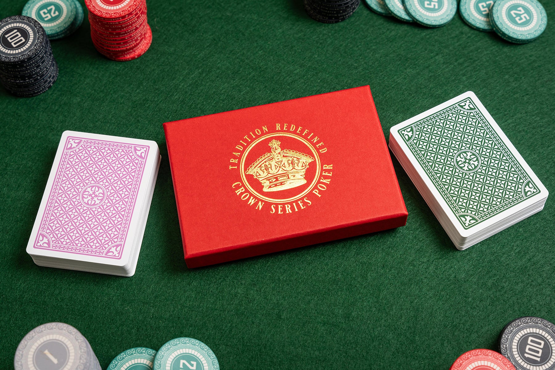 Crown Series Poker PVC 2 Deck Set - A.Haines Playing Cards