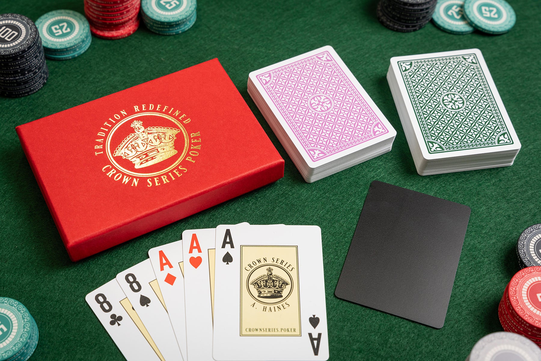 Crown Series Poker PVC 2 Deck Set - A.Haines Playing Cards