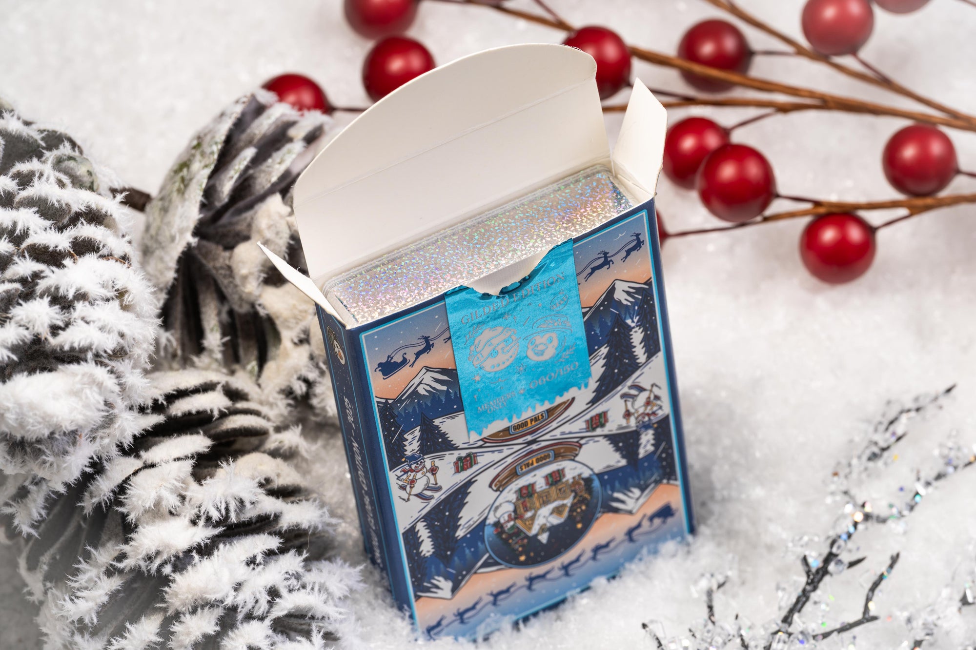 Good Pals Christmas Playing Cards - GILDED Snow Globe Limited Edition