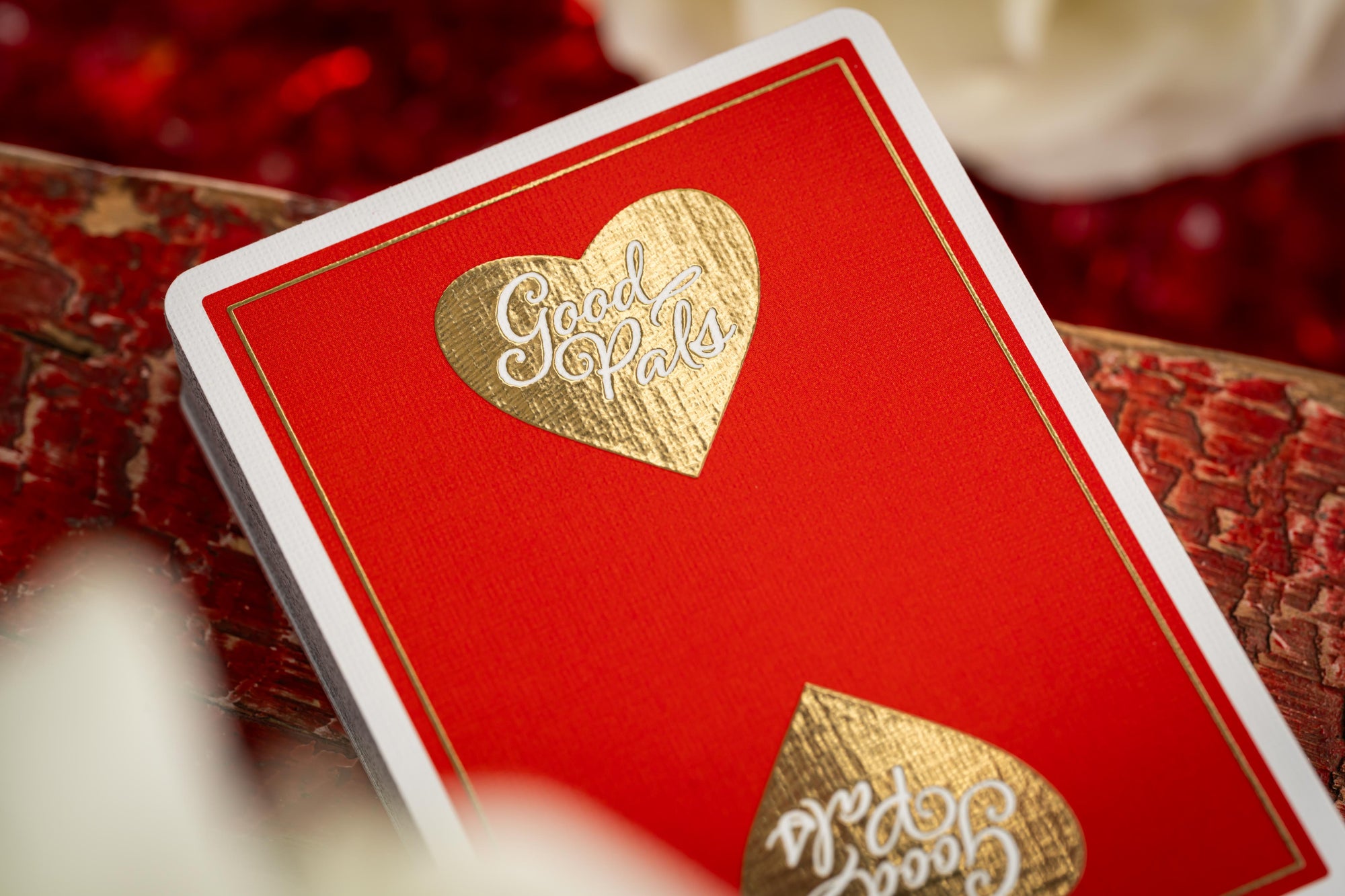 Good Pals Valentine's Playing Cards - Red & Gold Limited Edition