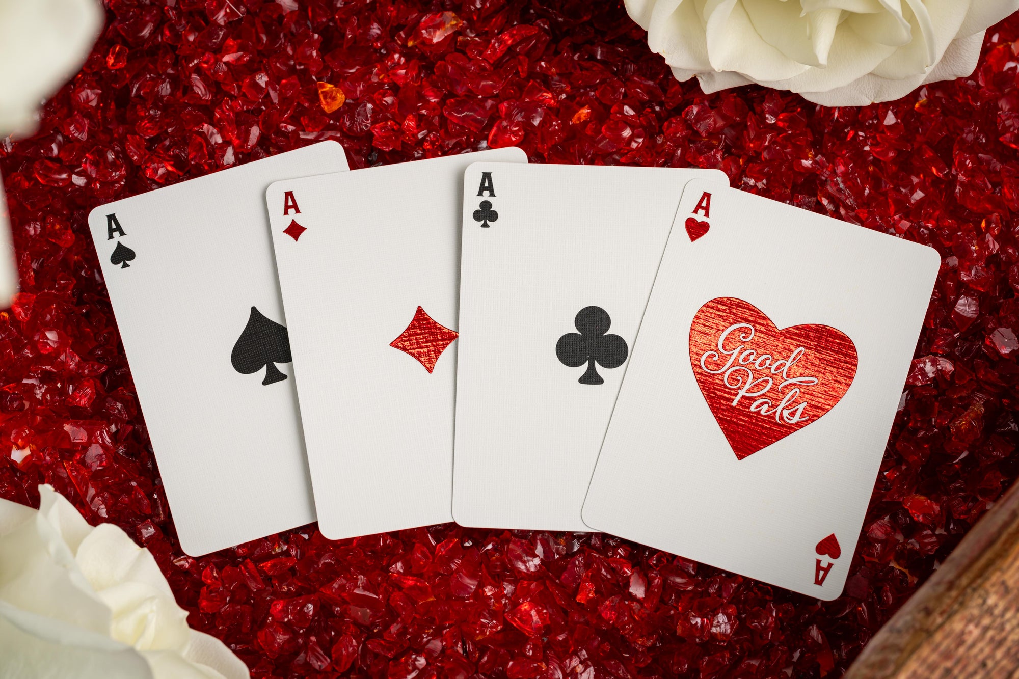 Good Pals Valentine's Playing Cards - Red &amp; Gold Limited Edition