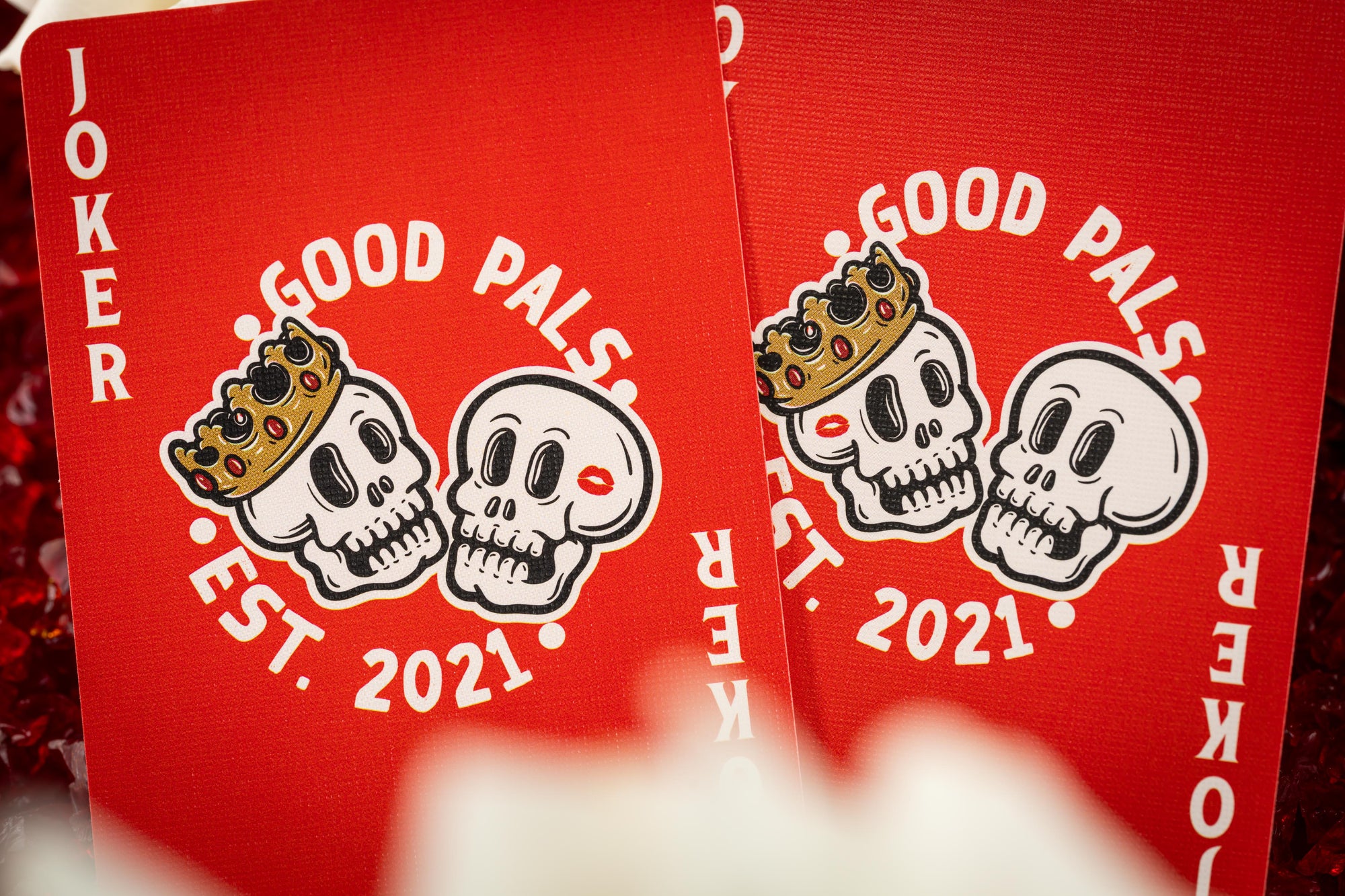 Good Pals Valentine's Playing Cards - Red &amp; Gold Limited Edition