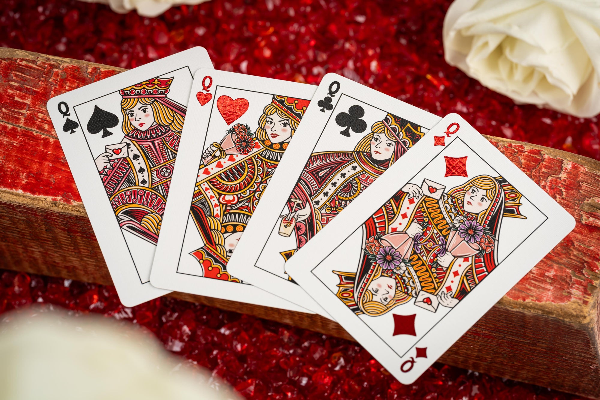 Good Pals Valentine's Playing Cards - Red &amp; Gold Limited Edition