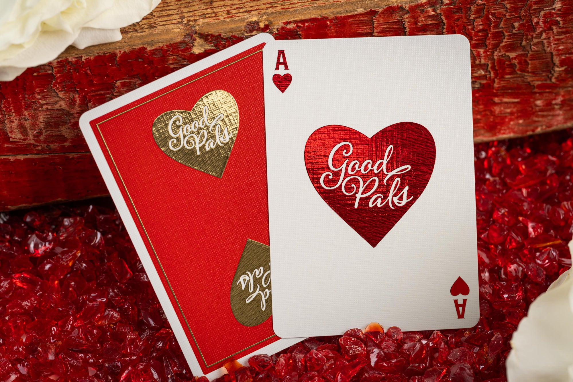 Good Pals Valentine's Playing Cards - Red &amp; Gold Limited Edition