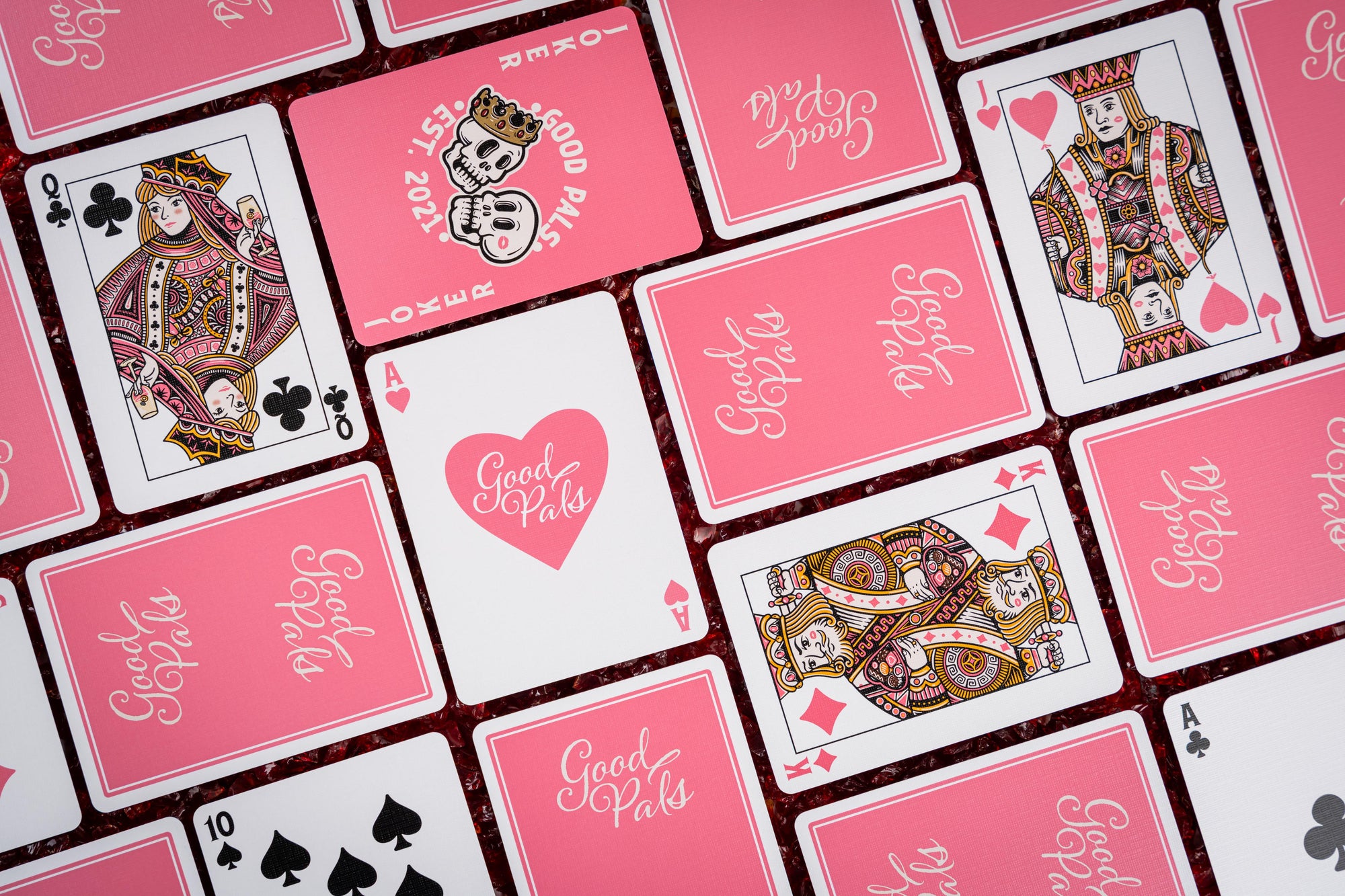 Good Pals Valentine's Playing Cards - Pink Edition