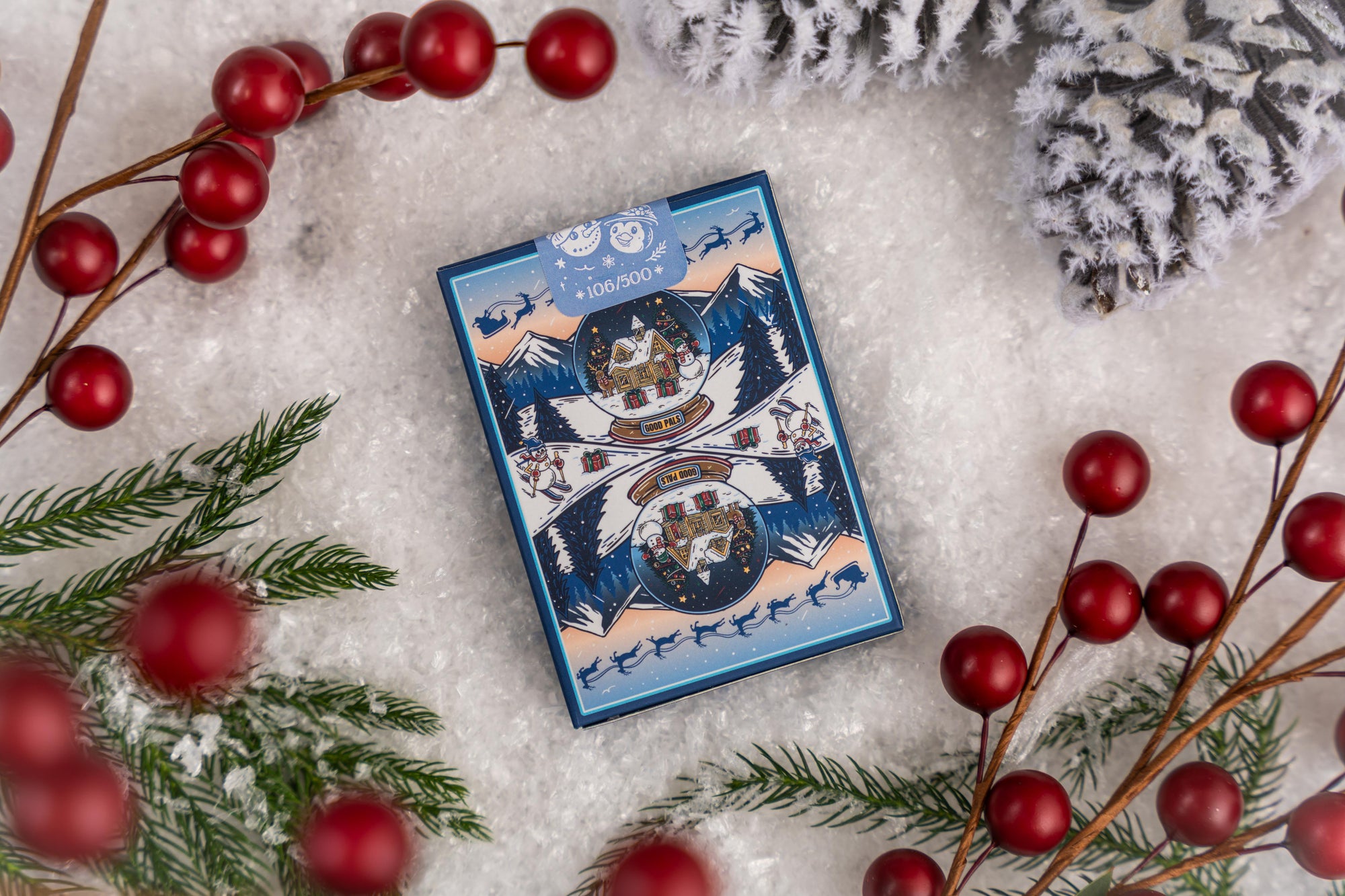 Good Pals Christmas Playing Cards - Snow Globe Limited Edition