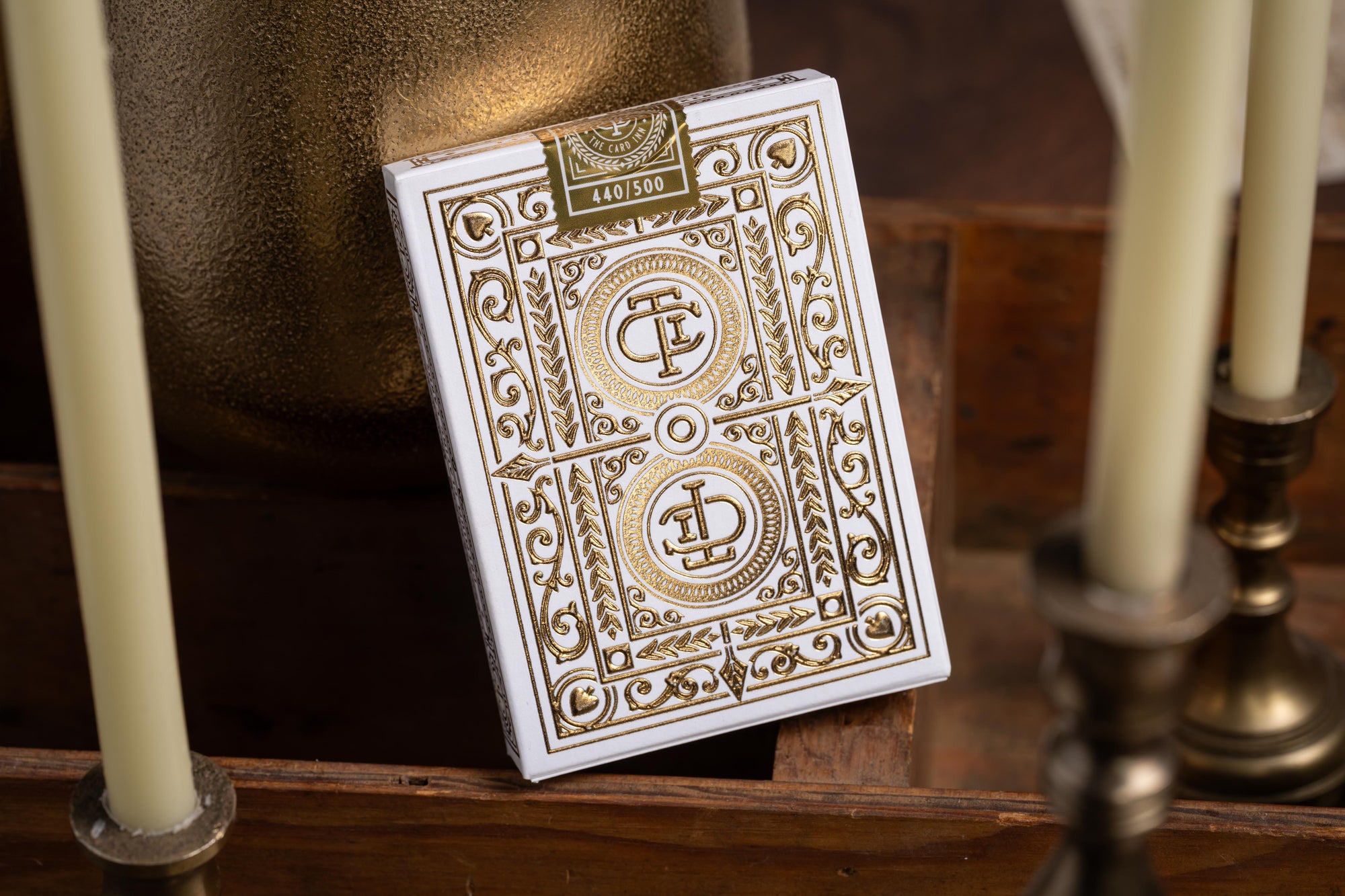 TCI Clubhouse Playing Cards (White & Gold) - The Card Inn
