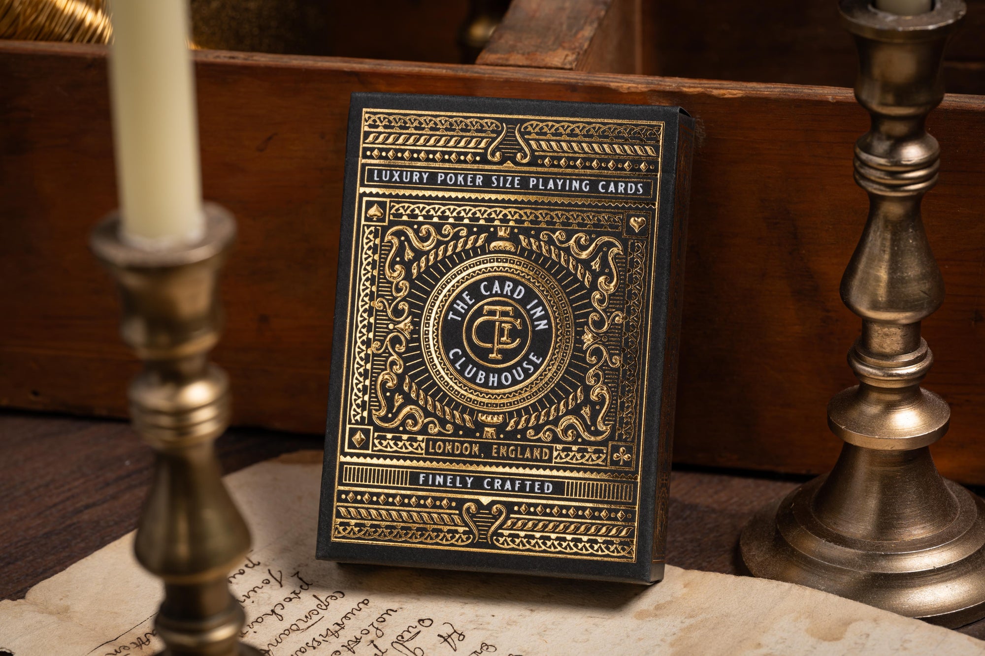 TCI Clubhouse Playing Cards (Black & Gold) - The Card Inn