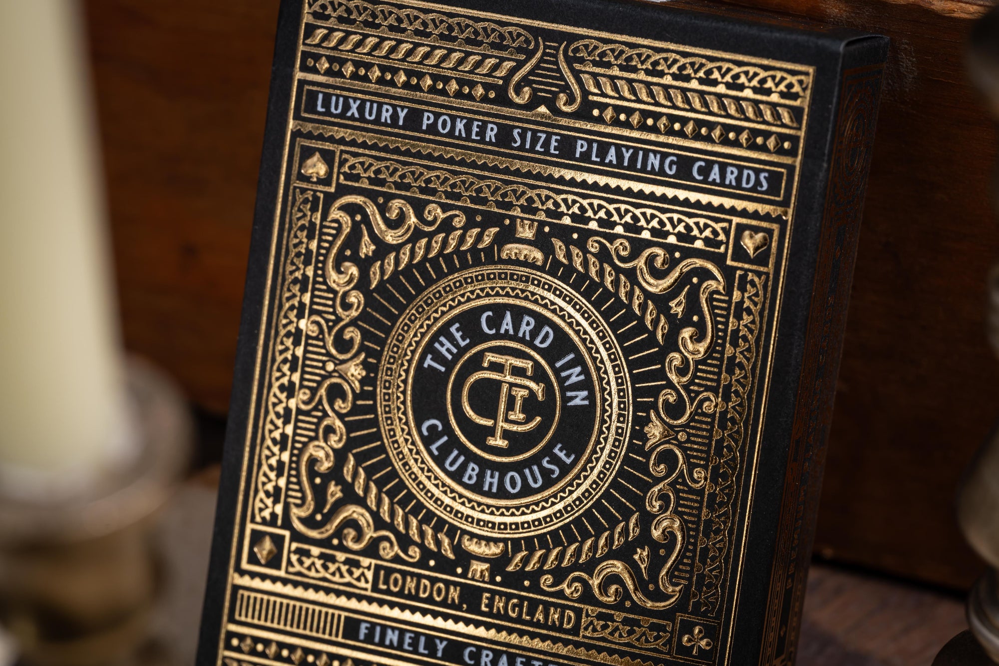 TCI Clubhouse Playing Cards (Black & Gold) - The Card Inn