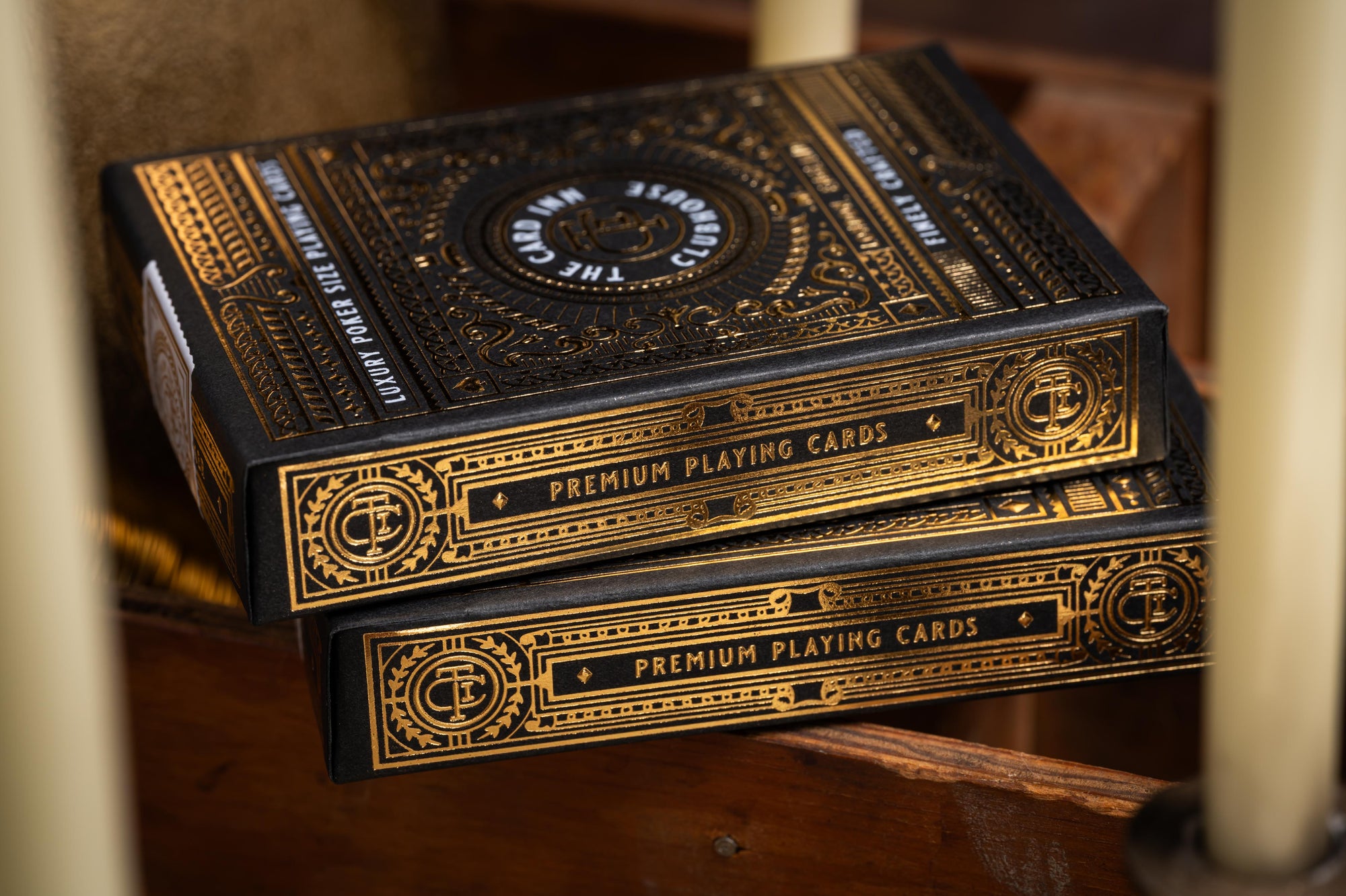 TCI Clubhouse Playing Cards (Black & Gold) - The Card Inn