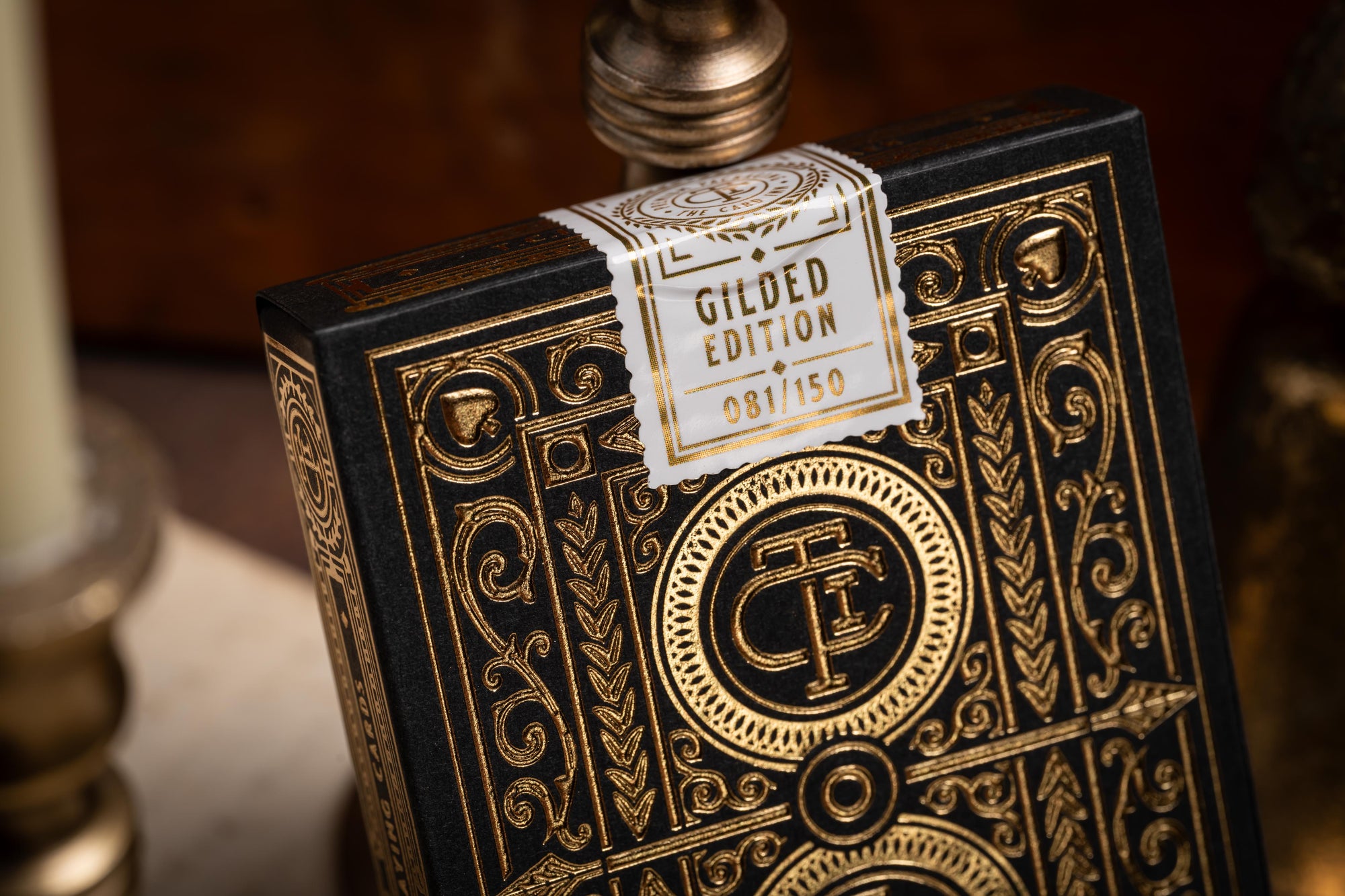 GILDED TCI Clubhouse Playing Cards (Black & Gold) - The Card Inn 