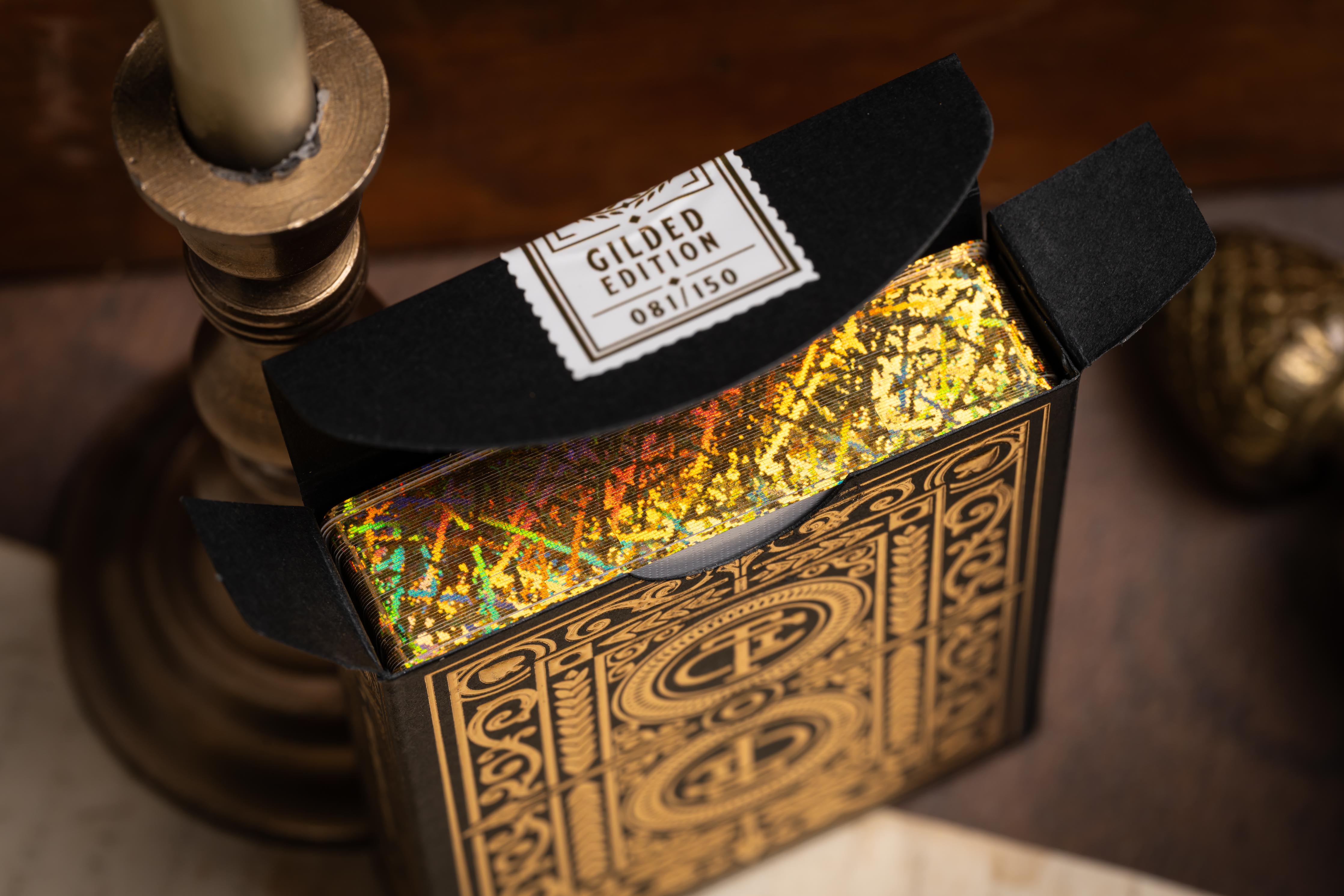 GILDED TCI Clubhouse Playing Cards (Black & Gold) - The Card Inn