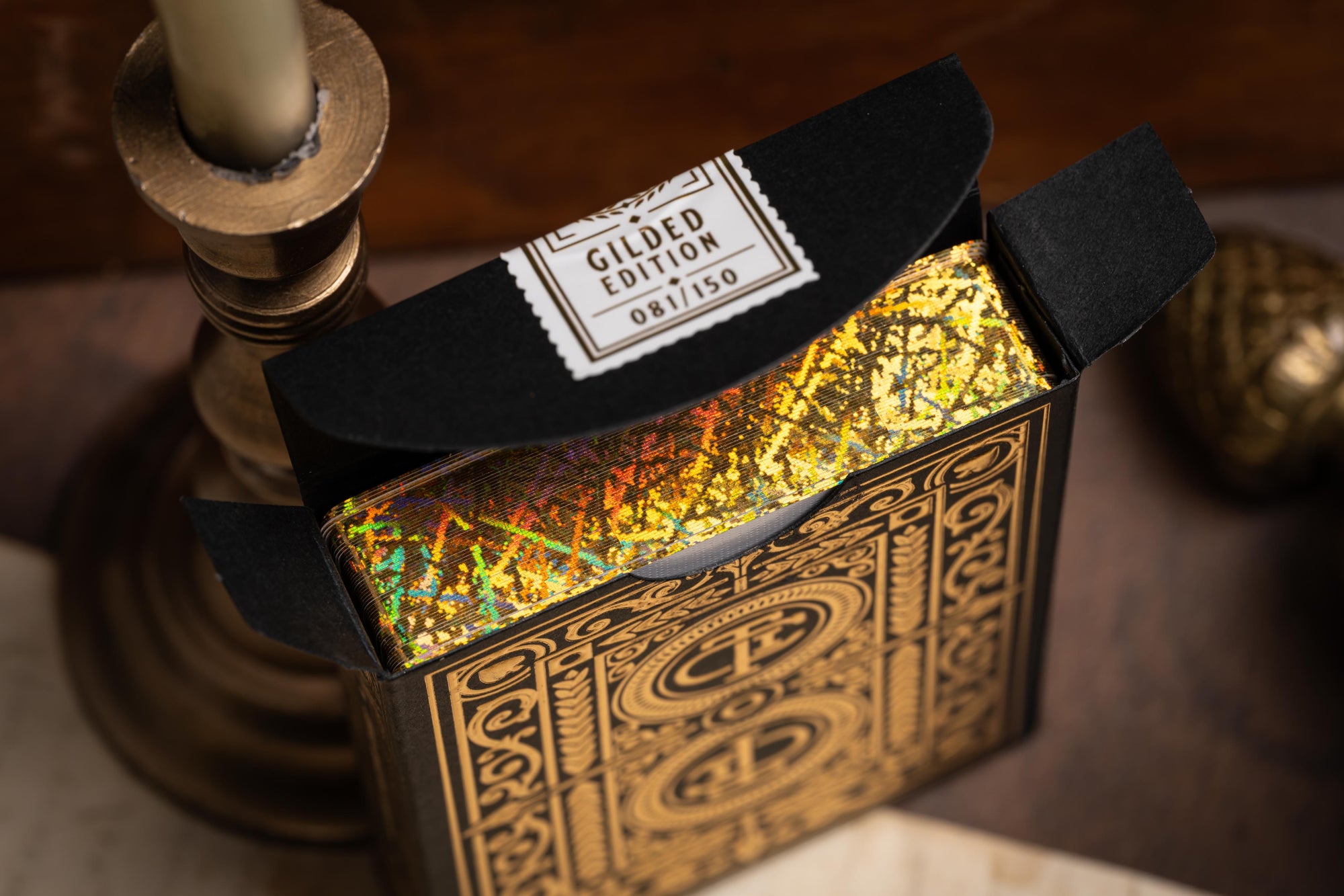 GILDED TCI Clubhouse Playing Cards (Black & Gold) - The Card Inn 