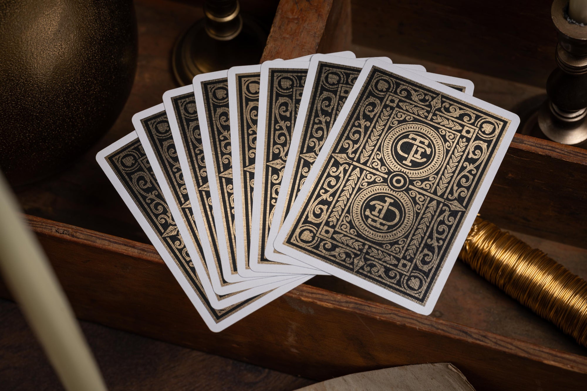 TCI Clubhouse Playing Cards (Black &amp; Gold) - The Card Inn