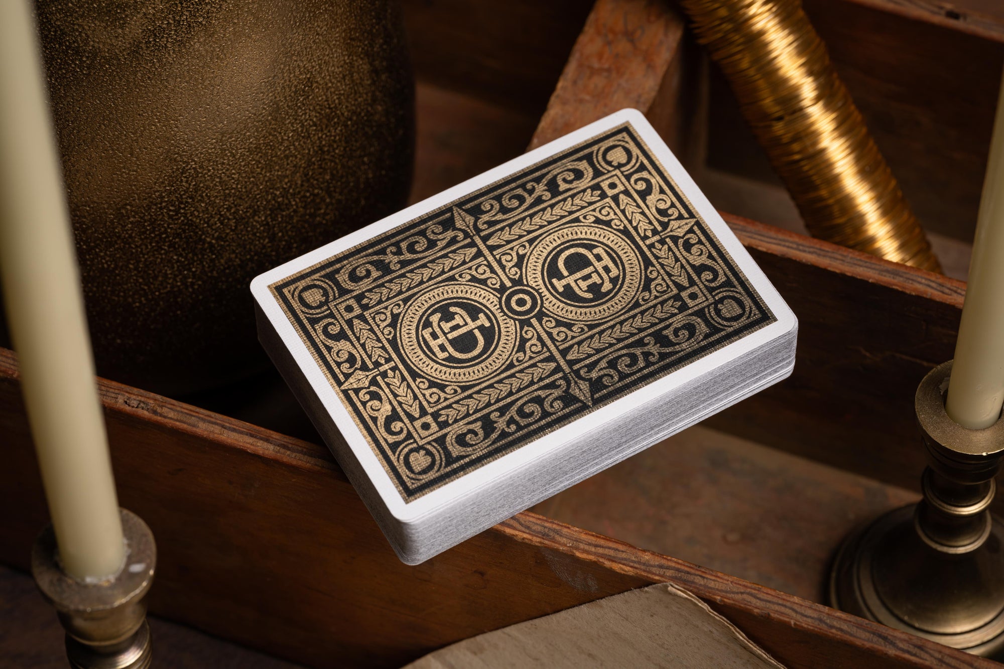 TCI Clubhouse Playing Cards (Black &amp; Gold) - The Card Inn